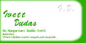 ivett dudas business card