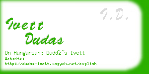 ivett dudas business card